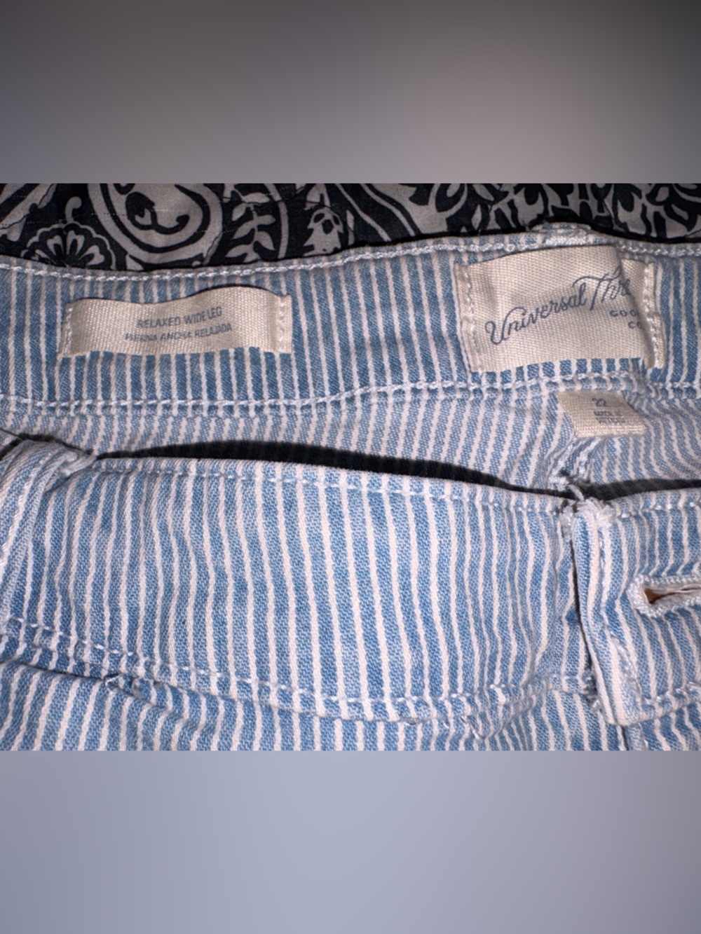 ✨ NWT Size 22 Relaxed Wide-Leg Pinstripe Jeans | Chic Comfy Plus Size Denim ✨ - Picture 7 of 12